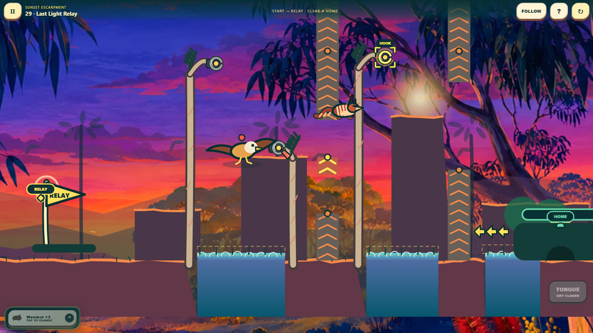 Numbat crossing the Last Light Relay