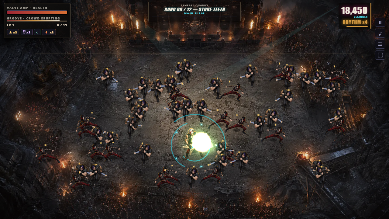 A full-floor Mosh Surge during STONE TEETH at Ashfall Quarry