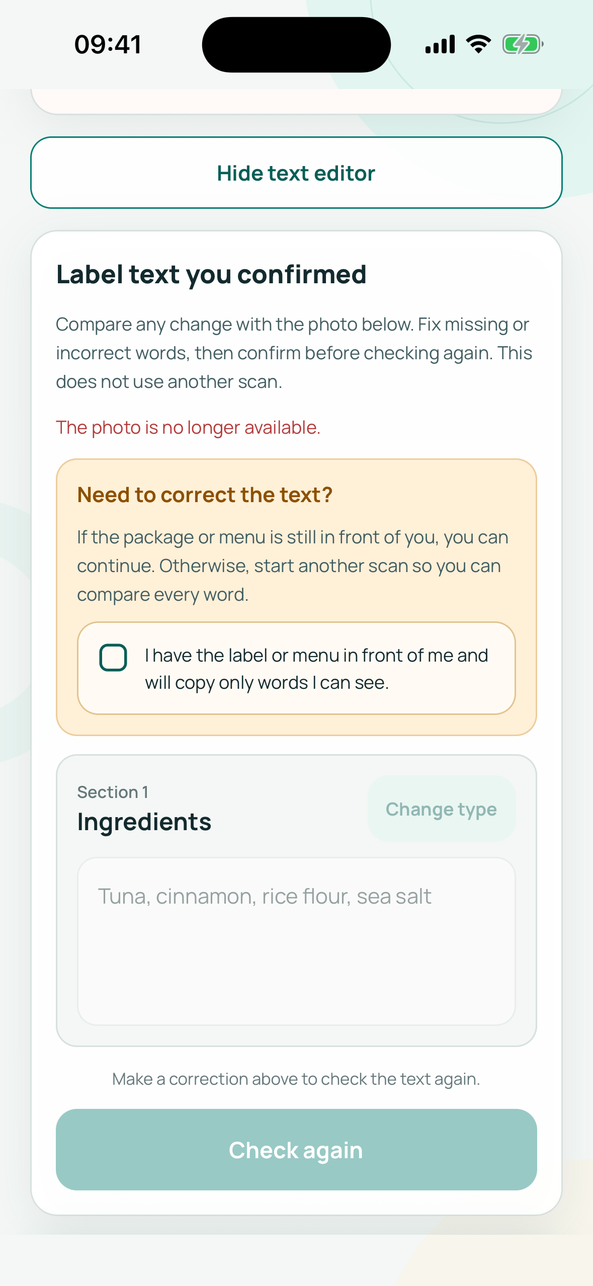 Checking captured wording in TriggerScan